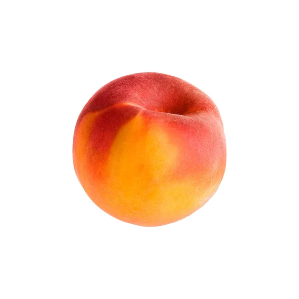 Delicious Ripe Juicy Peach Isolated White — Stock Photo, Image