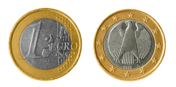 Moedas Euro Brilhantes Sobre Fundo Branco Colagem Design Banner — Fotografia de Stock