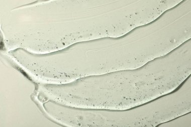 Işık arkaplanda kozmetik jel, üst görünüm