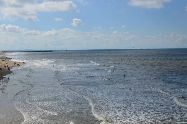 Vista Pitoresca Belo Mar Céu Azul — Fotografia de Stock