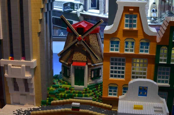 Amsterdam Nizozemsko Června 2022 Budovy Barevným Lego Konstruktorem Uvnitř — Stock fotografie
