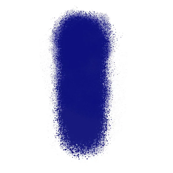 Linha Desenhada Por Tinta Spray Azul Sobre Fundo Branco — Fotografia de Stock