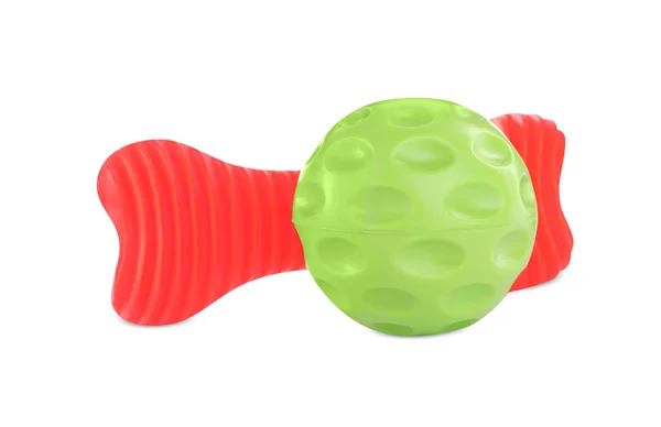 Brinquedo Osso Bola Para Animal Estimação Isolado Branco — Fotografia de Stock