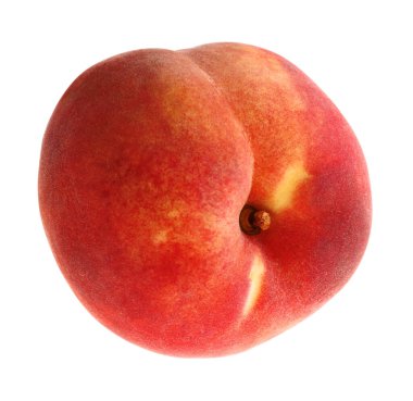 Lezzetli sulu şeftali beyazı izole edilmiş.