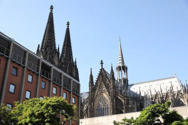 Köln Németország Augusztus 2022 Gyönyörű Kilátás Város Utcára Különböző Építészettel — Stock Fotó