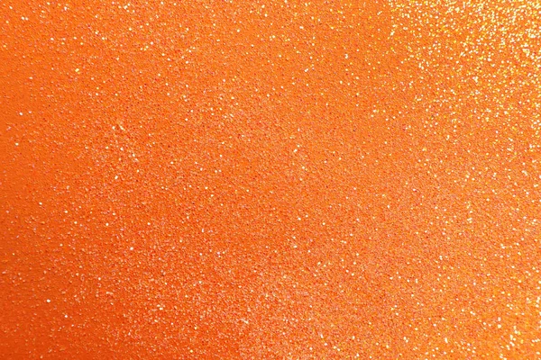 Λαμπερό Φωτεινό Glitter Πορτοκαλί Φόντο Επίπεδη Lay — Φωτογραφία Αρχείου