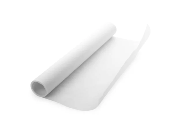 Beyaz Üzerine Izole Edilmiş Fırın Kağıdı Rulosu — Stok fotoğraf