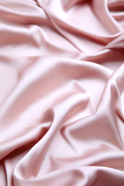 Ніжна Рожева Шовкова Тканина Фон Вид Крупним Планом — стокове фото