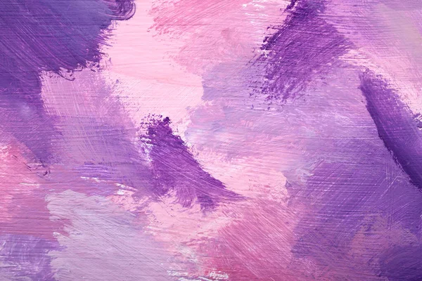 背景としてピンクと紫の油絵具の美しいストロークを閉じます — ストック写真