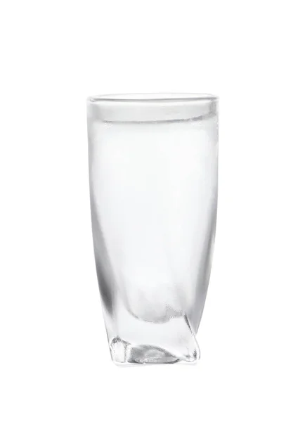 Skott Glas Vodka Vit Bakgrund Alkoholhaltig Dryck — Stockfoto