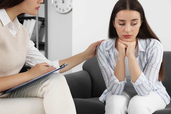 Professional Psychologist Working Young Woman Office — Foto de Stock