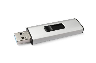 Modern usb flash diski beyaza izole edildi