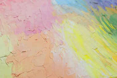 Pastel yağının güzel dokunuşları arka plan olarak boyanıyor, yakın plan olarak.