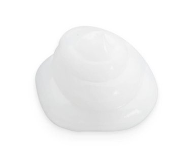 Beyaz üzerinde izole edilmiş vücut kremi örneği