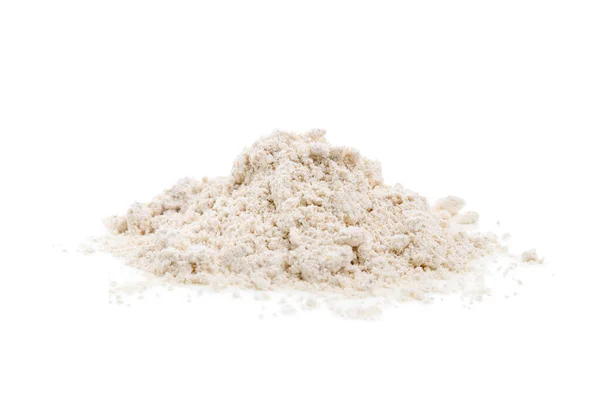 Pile Oatmeal Flour Isolated White — Stock Photo, Image