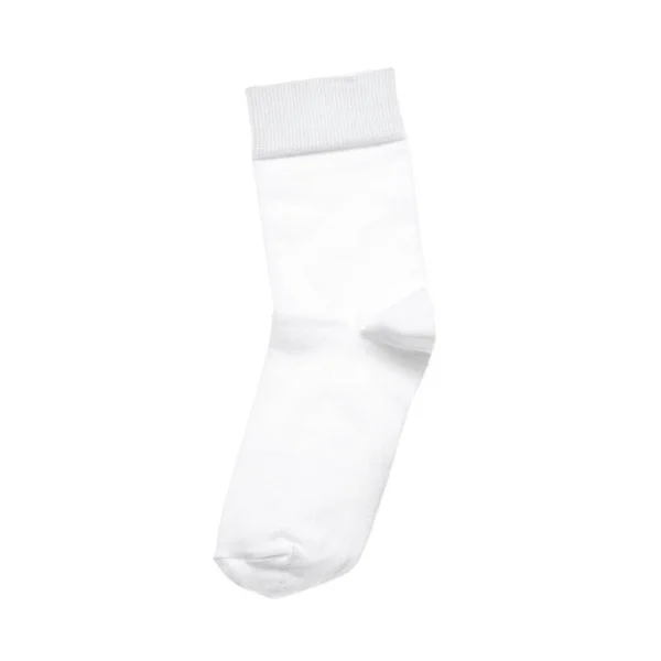 Yeni Çorap Beyaz Üst Görünümde Izole — Stok fotoğraf
