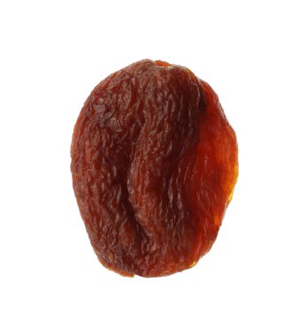 Beyaz üzerine izole edilmiş lezzetli kurutulmuş kayısı. Sağlıklı çerez