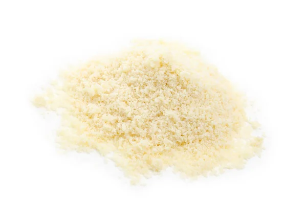 Tumpukan Tepung Almond Terisolasi Atas Putih — Stok Foto