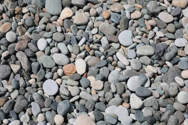 Muitas Pedras Diferentes Como Fundo Vista Acima — Fotografia de Stock