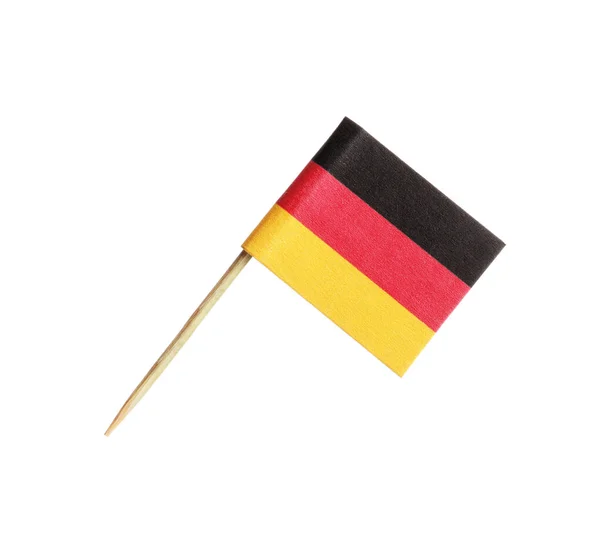 Small Paper Flag Germany Isolated White — Stock Photo, Image