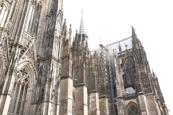 Colonia Alemania Agosto 2022 Hermosa Catedral Gótica Contra Cielo Azul —  Fotos de Stock