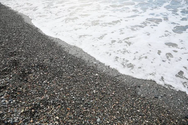 Malerischer Blick Auf Die Schöne Meereswelle Kieselstrand — Stockfoto