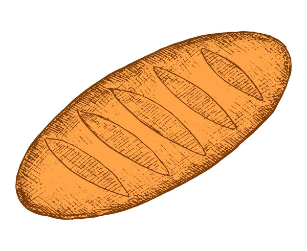 Pan Sobre Fondo Blanco Harina Trigo Productos Horneados Panadería Confitería — Archivo Imágenes Vectoriales