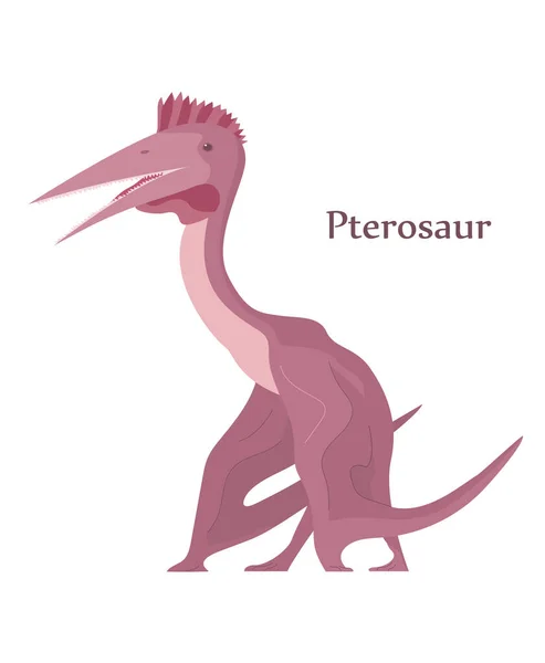 Antiguo Pterosaurio Volador Grande Pangolín Dinosaurio Depredador Del Período Jurásico — Vector de stock