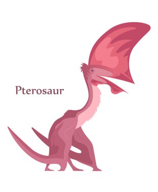 Beyaz arka planda uçan eski pangolin pterosaur.