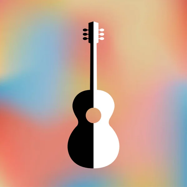 Κλασική Κιθάρα Ένα Έγχορδο Μουσικό Όργανο Σχεδίαση Κάλυψης Διάνυσμα Αφηρημένη — Διανυσματικό Αρχείο