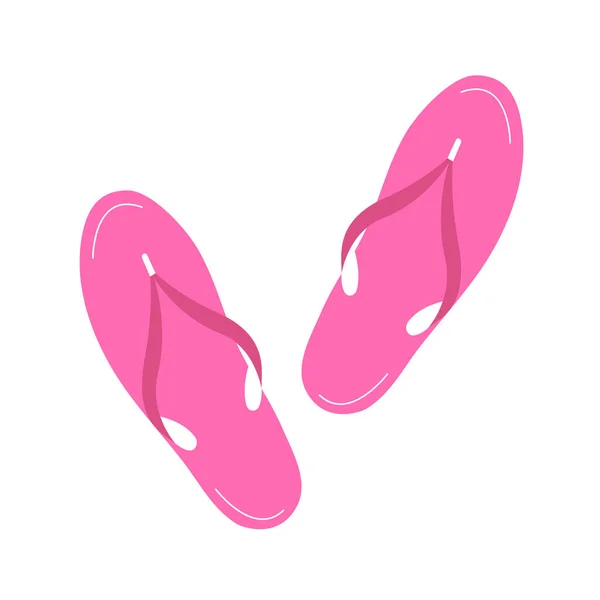 Pár Plážových Pantoflí Pro Ženy Letní Boty Pro Odpočinek Cestování — Stockový vektor