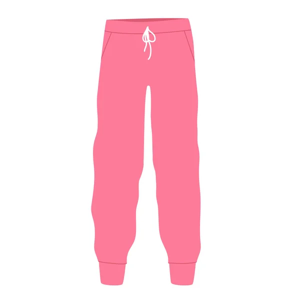 Pantaloni Sportivi Femminili Rosa Casual Vestiti Estivi Alla Moda Bellezza — Vettoriale Stock