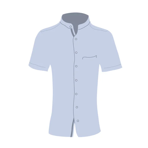 Camisa Manga Corta Para Hombre Moda Armario Masculino Temporada Verano — Vector de stock