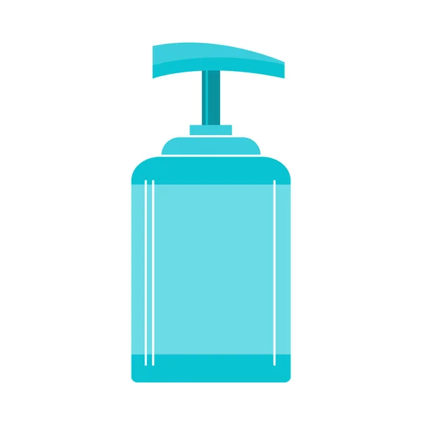 Blauer Seifenspender Einer Flasche Produktvorlage Für Hygiene Und Kosmetik Körper — Stockvektor