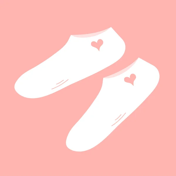 Une Paire Chaussettes Hiver Chaudes Des Vêtements Blancs Chaussette Pour — Image vectorielle