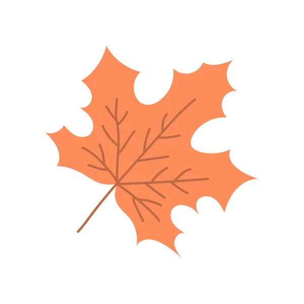 Une Feuille Érable Orange Érable Nature Plantes Saison Automne Illustration — Image vectorielle