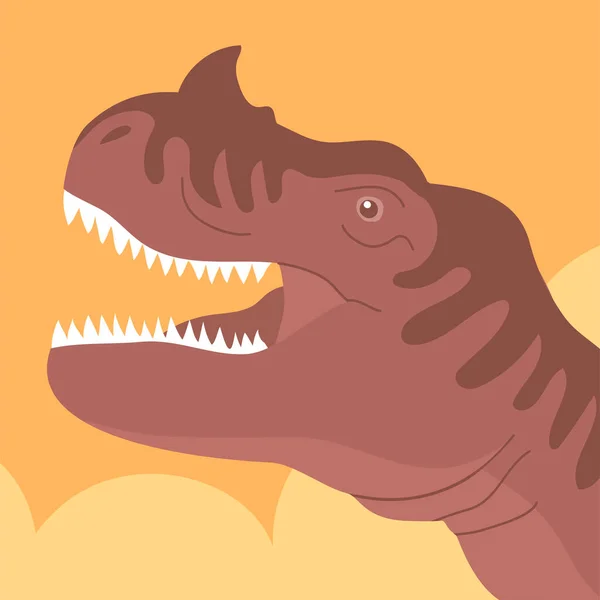 Grande Dinosauro Ceratosauro Del Giurassico — Vettoriale Stock