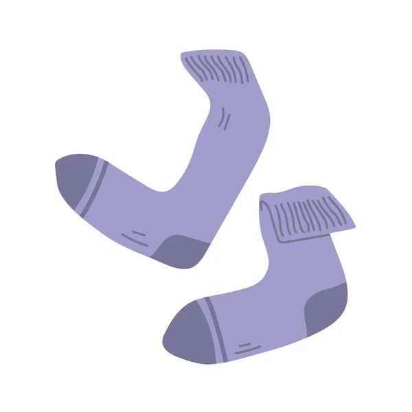 Pair Male Socks Blue Clothes Sock Man Mess House Vector — Stockvektor