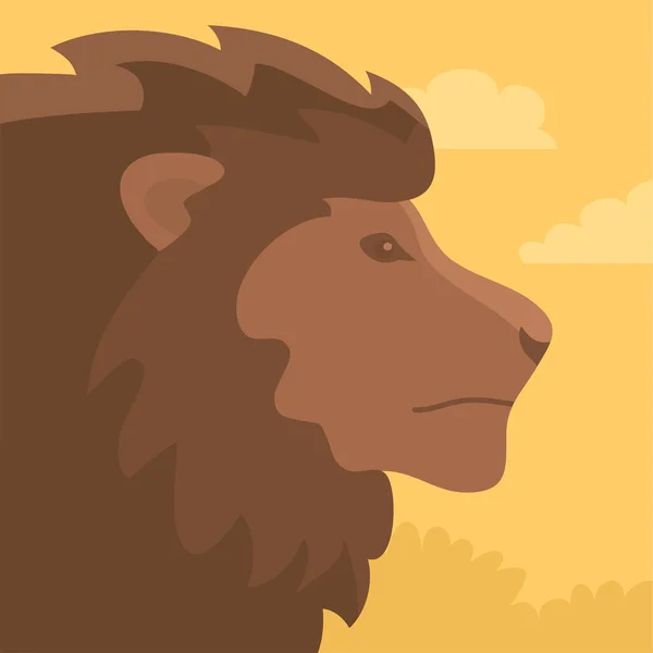 Портрет Льва Природе Большой Охотник Кошек Гривой Хищное Животное Млекопитающее — стоковый вектор