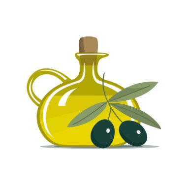 Beyaz arka planda yaprakları olan bir zeytin dalı