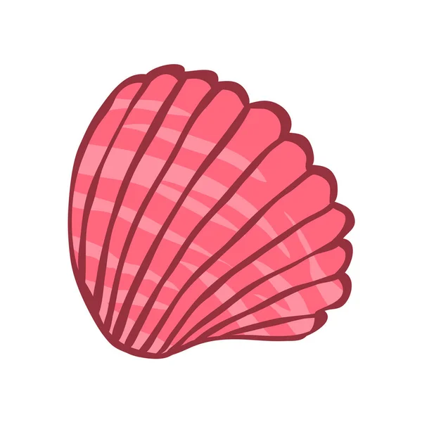 Seashells Set Snail Sea Shell Marine Underwater Twisted Seashell Spiral — ストックベクタ