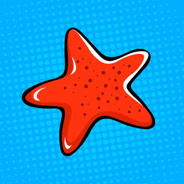 Clam Starfish Sea Shellfish Underwater Life Fauna Symbol Beach Summer — Stock Vector