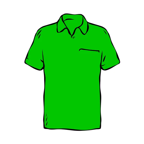 Πράσινο Μπλουζάκι Πόλο Για Άντρες Ρούχα Για Αγόρι Και Άντρα — Διανυσματικό Αρχείο