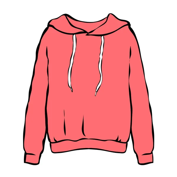 Chaqueta Deportiva Femenina Rosa Con Capucha Ropa Moda Belleza Moda — Vector de stock