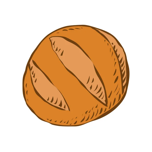 面包的面包 面粉烘焙食品 面包店和糖果店 健康食品 矢量孤立的艺术插图孤立在一个白色的背景 手绘草图 — 图库矢量图片