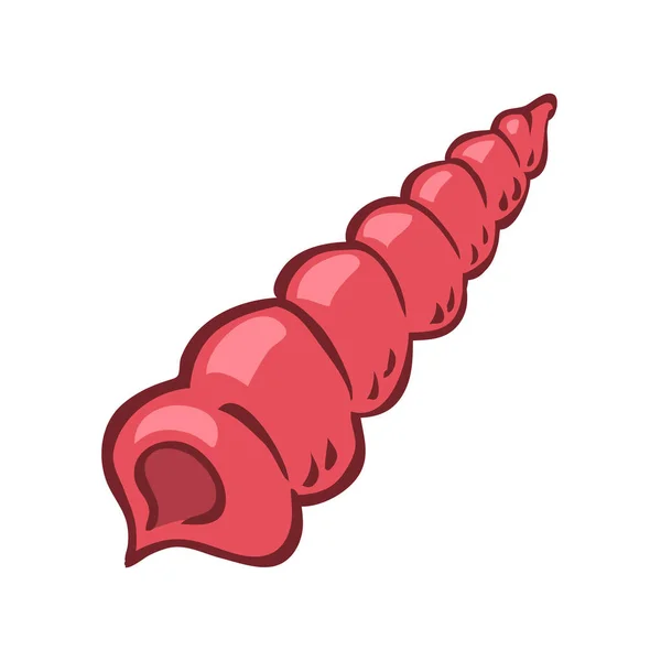 Coquillage Spirale Coquille Tordue Sous Marine Mollusques Sous Marins Elément — Image vectorielle
