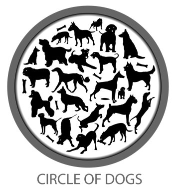 Circle of Dogs clipart