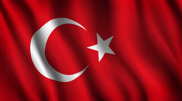 Waving Flag Turkey Country Turkey Located East Europe — Stok fotoğraf