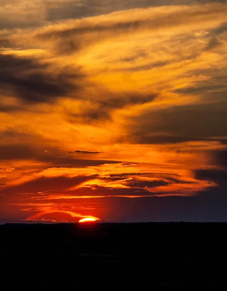 Sunset Landscape Kalahari Savannah — Stock Photo, Image
