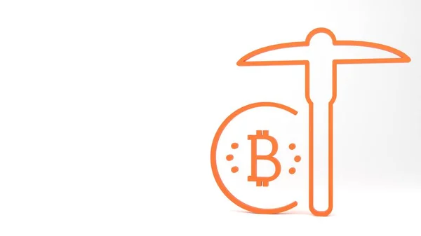 Criptomoneda Ilustración Renderizado Bitcoin Icon —  Fotos de Stock